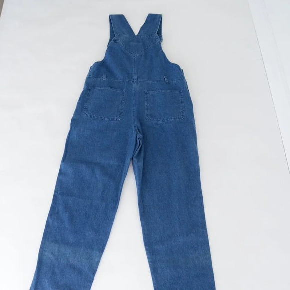 Vintage 90'S Tabi International Blue 100% Cotton Straight Leg Overalls M - Picture 14 of 16